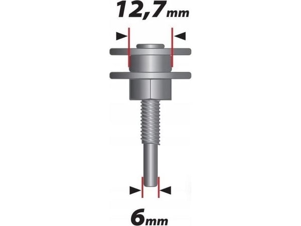 Dedra trebor til bormaskin 6 mm, ca. hullstørrelse 12,7 mm - F33-001