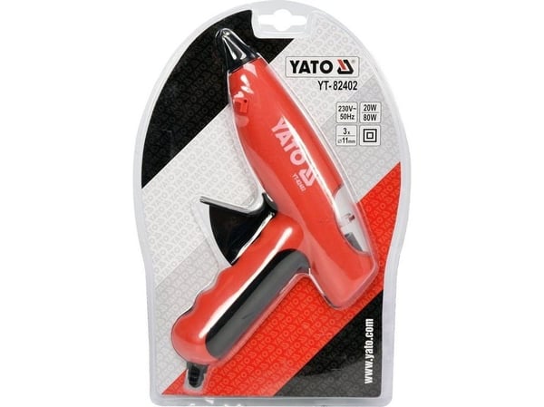 Yato YT-82402, Elektrisk limpistol, Rød, Keramisk, Glass, Metall, Plast, Tre, 15 g/min, 180 s, 1,1 cm