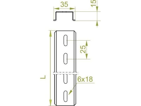 Baks TH35 SZP35H15/2 EURO PERFUSED NOSNABLE 2m 1,0 MM - 613220