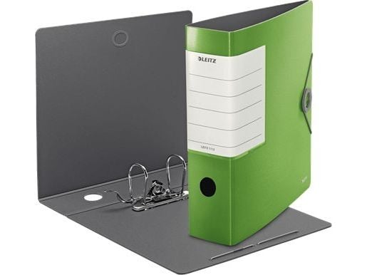 LEITZ Solid mappe, 180 grader, 82 mm, lysegrønn DIN A4, rett rygg, laget av polyform, ripebestandig topp - 1 stk (1112-00-50)