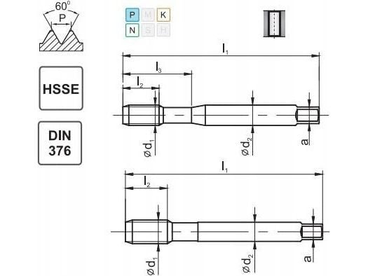 Fanar gjengeverktøy UNC 3/4-10 DIN-376B (2B) HSSE 800 - D2-111101-4135