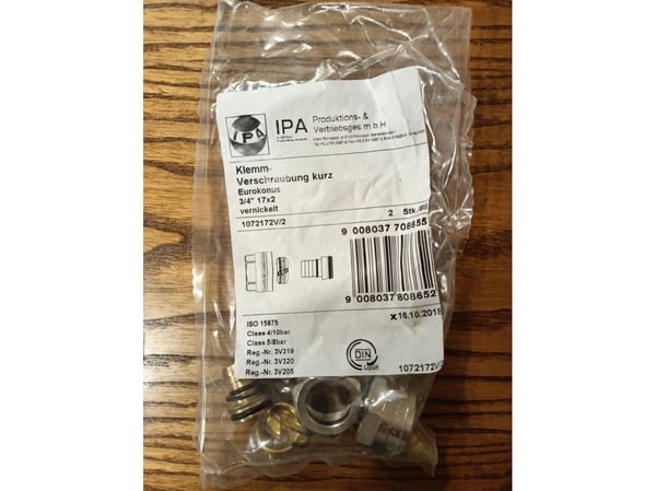 Omlöpningsset 3/4'' x 17 mm för PEX