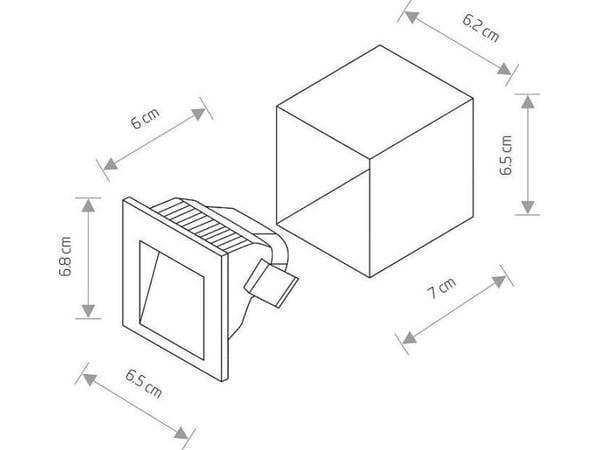 Nowodvorski vegglampe utendørs Step innfelt/utenpåliggende 1x3W LED IP44 hvit 6908
