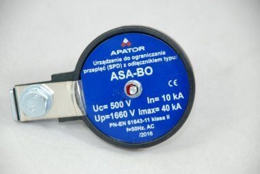 Apator overspenningsavleder ASA 500-10BO+D+K bar linje komplett med frakobler (63-930218-071)