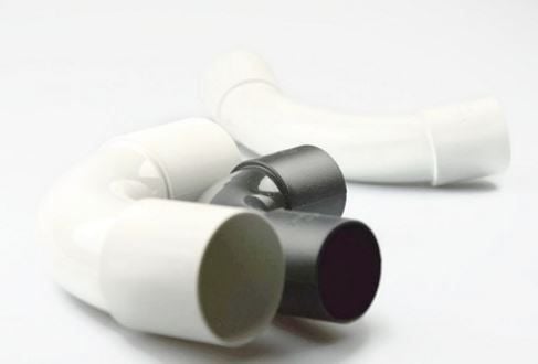 ELEKTROPLAST stiv PVC-kne ZK 37 hvit (09.40)