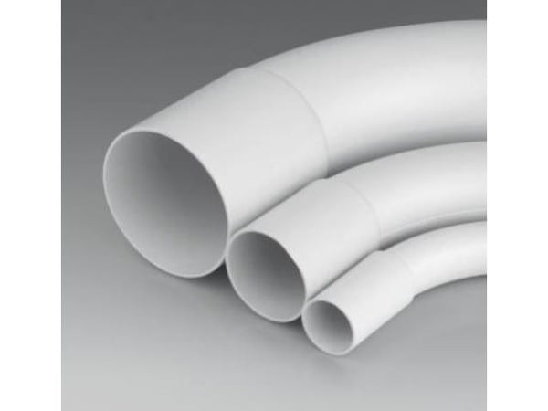 ELEKTROPLAST stiv PVC-kne ZK 37 hvit (09.40)