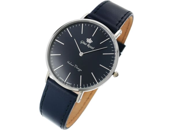 Klokke Gino Rossi herre Blend Slim svart (11014A-6F1)