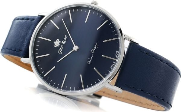 Klokke Gino Rossi herre Blend Slim svart (11014A-6F1)