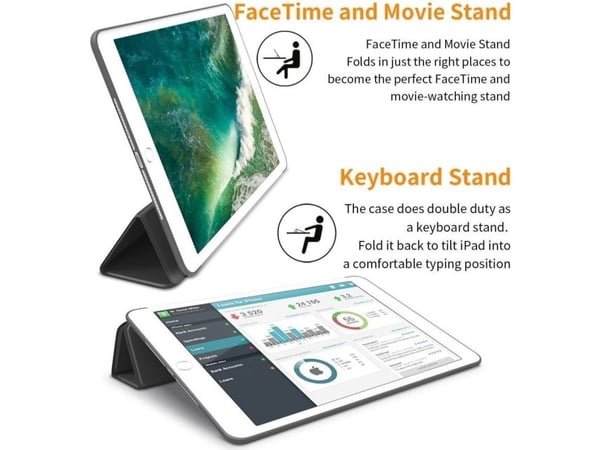Tech-Protect SmartCase för iPad 9,7" 5/6 (2017-2018) - svart