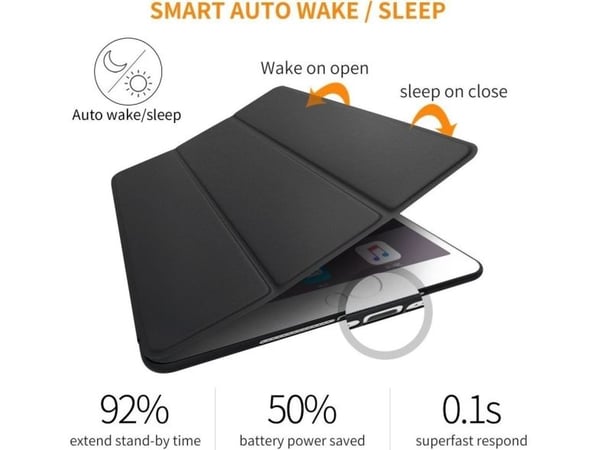 Tech-Protect SmartCase för iPad 9,7" 5/6 (2017-2018) - svart