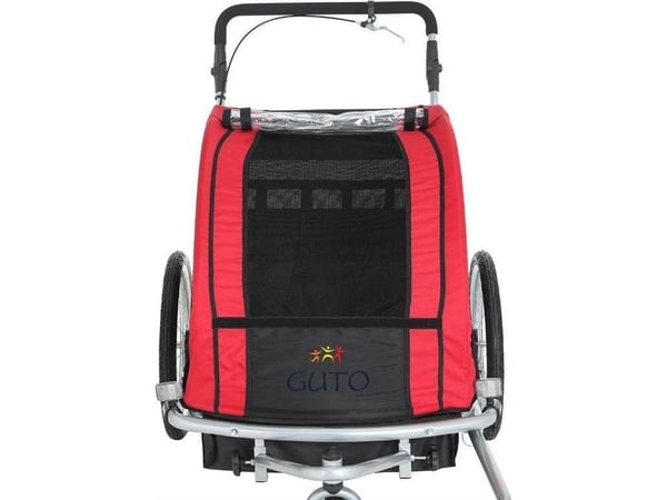 Guto Deluxe 2in1 punainen/valonharmaa pyöräperävaunu