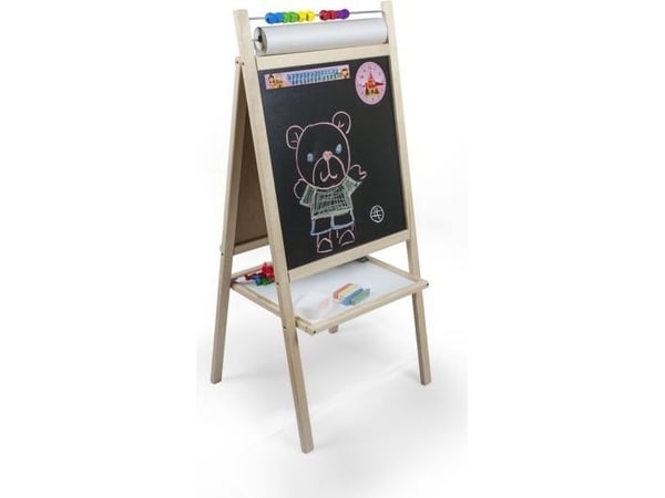 3toys magnettavle medium med papirrull og regnebrett