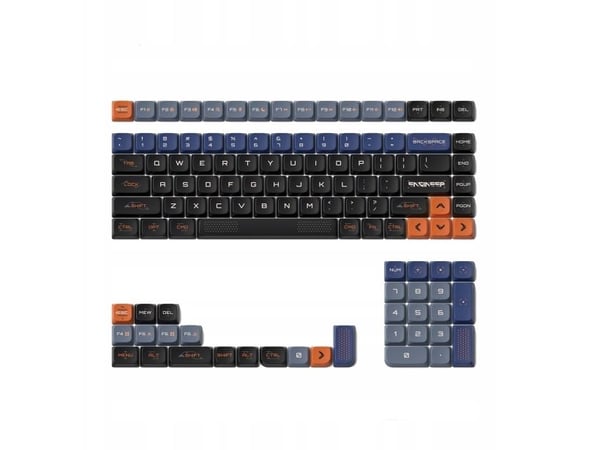 Nuphy - Space Engineer nSA Dye-sub PBT Keycaps - Mekaniske tastaturhetter mørke