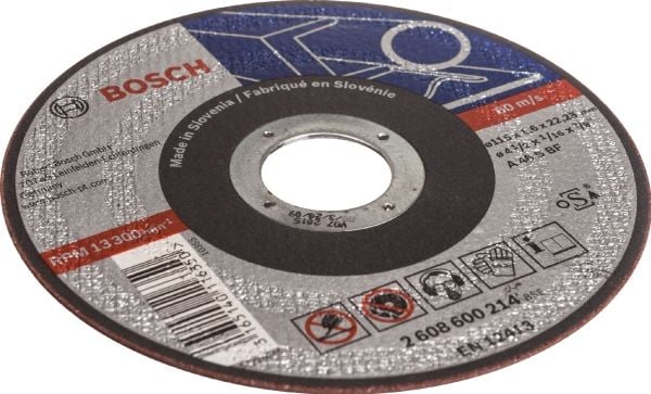 Bosch 2 608 600 214, 11,5 cm, Musta, 1,6 mm, 1 kpl