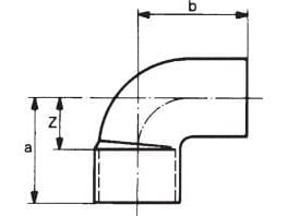Conex kne kobber 90° enkel muff enkelgjenge serie 5000 15mm (5092015000000)