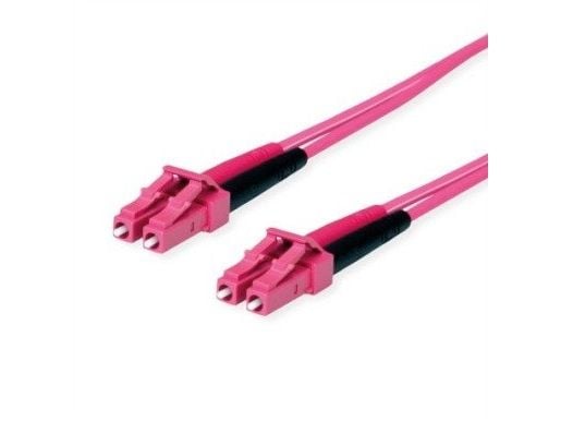 TELEGRTNER FO duplex patchkabel G50/125 OM4, 1x LC duplex - 1x LC duplex, lila, 3 m