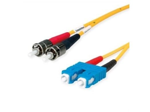 TELEGRTNER FO Duplex Adapterkabel E9/125 OS2, 2x ST, 1x SC Duplex, gul, 3 m