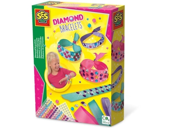 SES Creative 14746, Smykkesett til å lage armbånd for barn, 3 år, Flerfarget