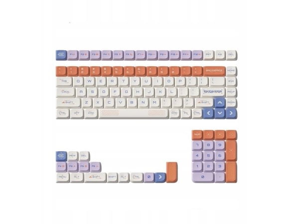 Nuphy - Space Engineer nSA Dye-sub PBT Keycaps - Lyse mekaniske tastaturhetter