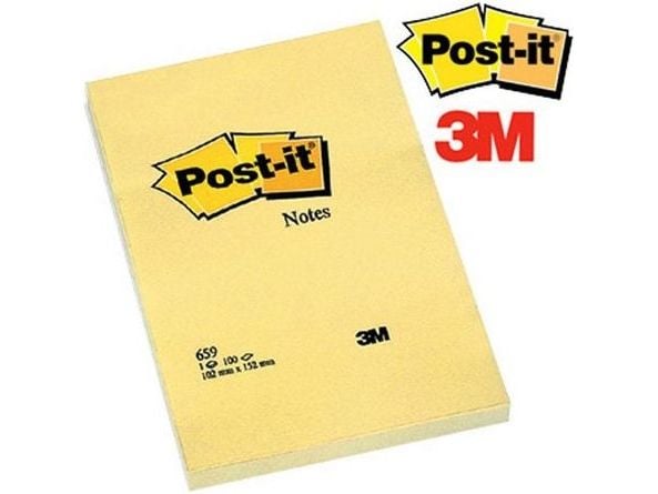 Post-it klassiske selvklebende blokker - 102 x 152 mm (3M0525)