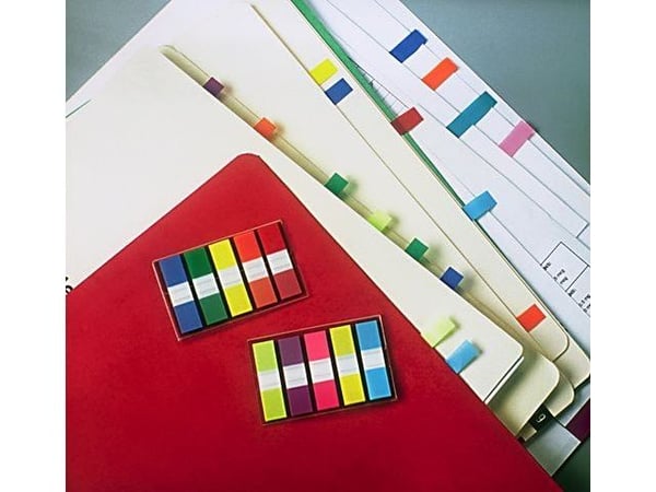 Post-it Index Mini 6835CBEU - Indeksflagg - 11.9 x 43.2 mm - 100 ark (5 x 20) - gul, rosa, purpur, turkis, limegrønn