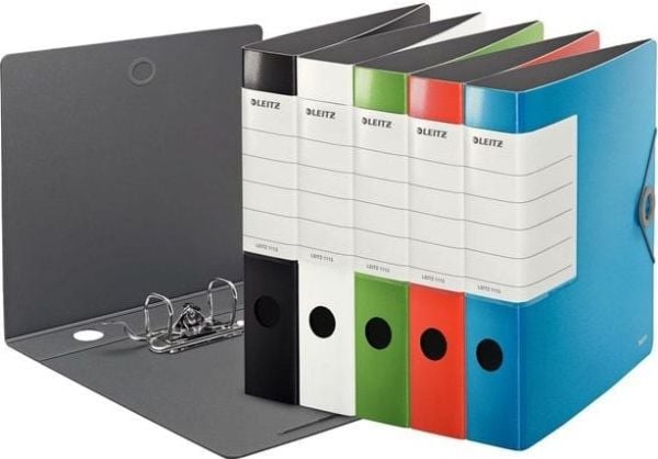LEITZ Solid mappe, 180 grader, 62 mm, svart DIN A4, rett rygg, laget av polyform, ripebestandig topp - 1 stk (1113-00-95)