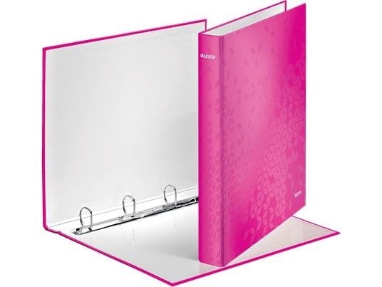 Leitz WOW - Ringperm - bokryggbredde: 40 mm - for A4 Maxi - kapasitet: 250 ark - metallisk rosa