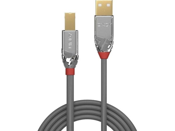 Lindy 36641, 1 m, USB A, USB B, USB 2.0, 0,48 Gbit/s, harmaa