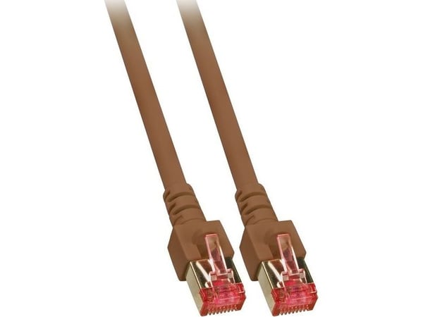 EFB Elektronik K5517.0,25, 0,25 m, Cat6, S/FTP (S-STP), RJ-45, RJ-45, Brun