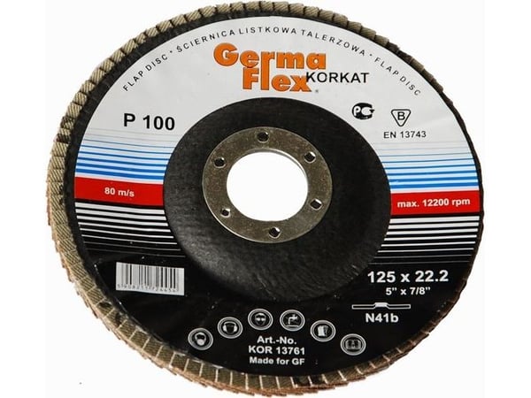 GERMAFLEX lamellslipeskive 125 mm P100 (GLKN41B125-100)