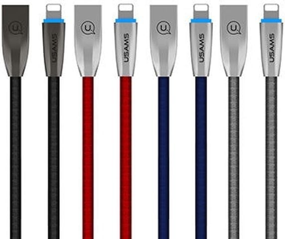 USB-kabel USAMS USB-A till Lightning 1,2 m blå (IPZSUSB03)