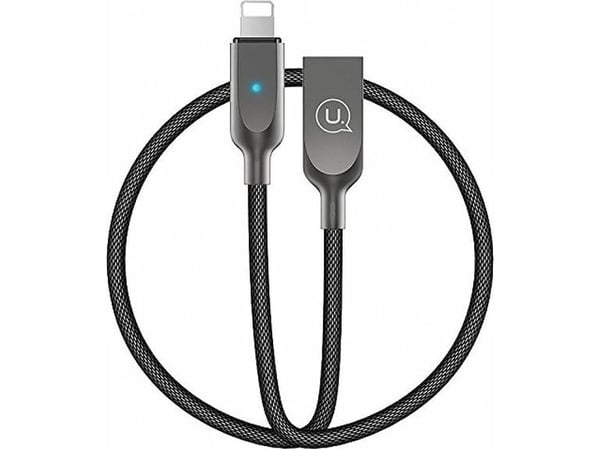 Usams USB-A - Lightning USB-kaapeli 1,9 m musta (IPYSUSB201)
