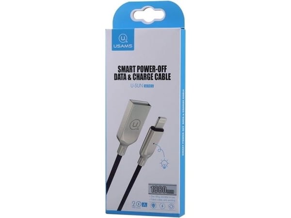 Usams USB-A - Lightning USB-kaapeli 1.9 m sininen (IPYSUSB202)