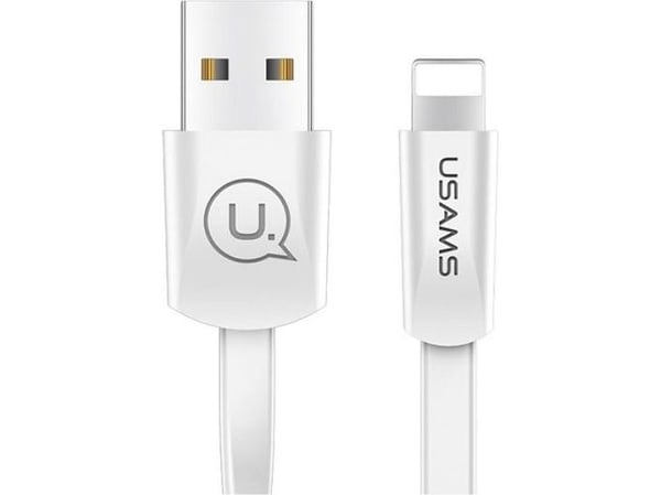 USB-kabel USAMS USB-A til Lightning, 1,2 m, hvit (SJ199IP02)