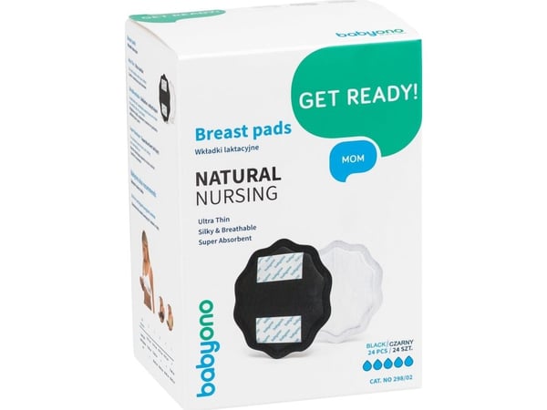 BabyOno 298/02 ammeinnlegg natural 24 stk. svart