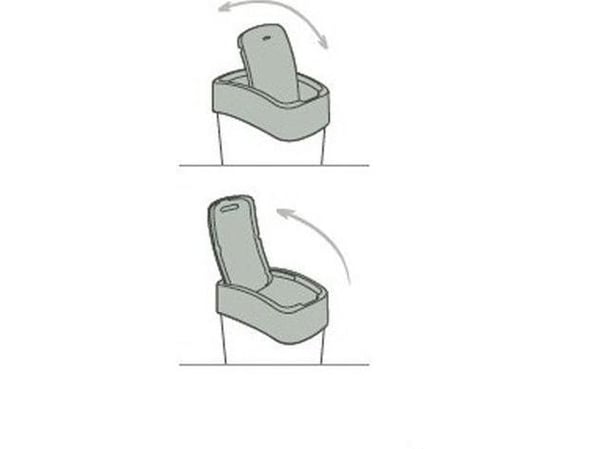 CURVER avfallsbøtte "FLIP BIN" 9L / sølv / grønn