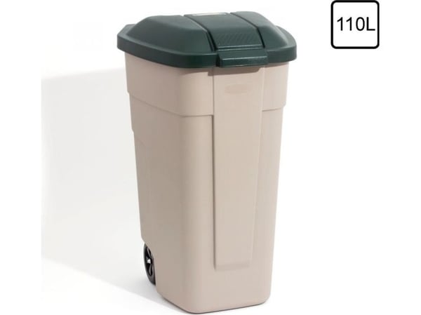 Curver Beige pyörällinen roskakori 110L (176805)