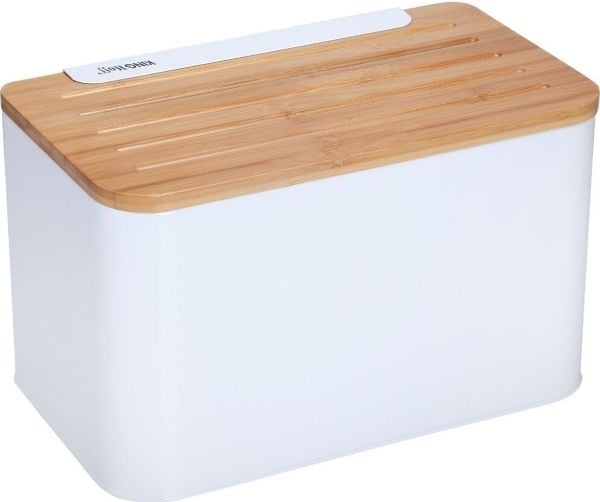 Brødboks KingHoff bambus/stål med skjærebrett (KH-1072)