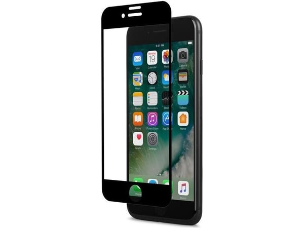 Moshi IonGlass, Apple, iPhone 7, Reptålig, Svart, Transparent, 1 styck