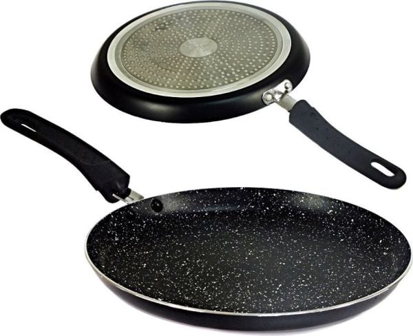 KINGHOFF aluminiumspanne til pannekaker svart marmor 22 cm