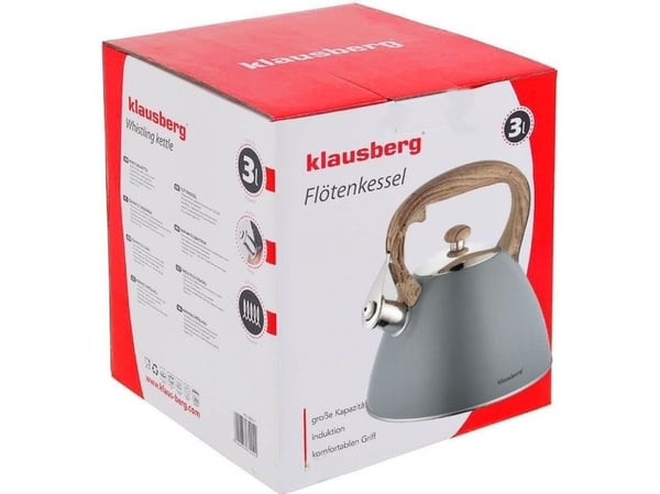Kjele, tradisjonell vannkoker 3 l, grå Klausberg