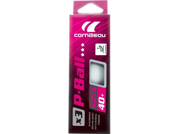Cornilleau ITTF P-pallot valkoinen 3 kpl.