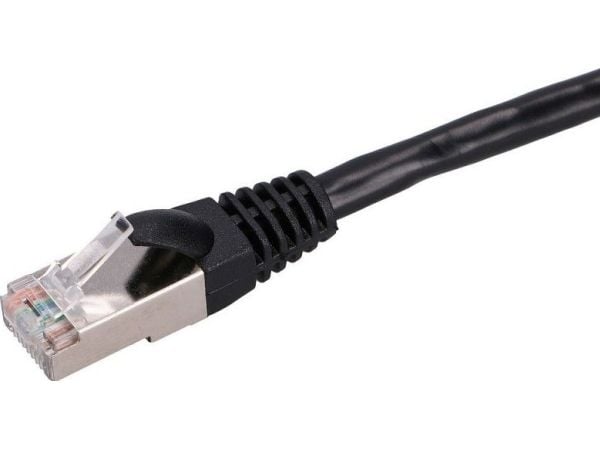Extralink - Koblingskabel - RJ-45 (hann) til RJ-45 (hann) - 5.6 mm - FTP - CAT 5e - innendørs, formstøpt, uten hindringer - svart