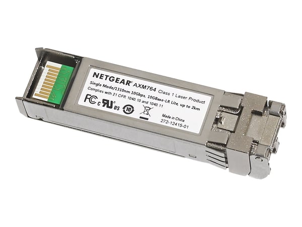 NETGEAR ProSafe AXM764 - SFP+ sändar/mottagarmodul - 10GbE - 10GBase-LRL - LC enkelläge - upp till 2 km - 1310 nm - för NETGEAR M4300-28G-PoE+