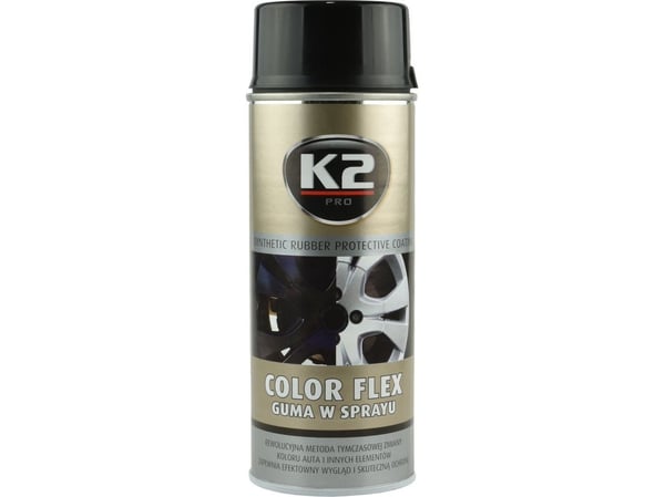 K2 COLOR FLEX RUBBER SPRAY - BLACK GLOSS 400ML