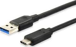Equip 128343, 0,25 m, USB C, USB A, USB 3.2 Gen 1 (3.1 Gen 1), 5 Gbit/s, Sort