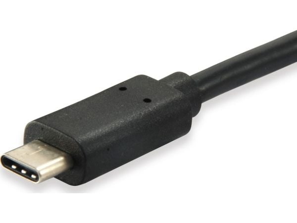 Equip 128343, 0,25 m, USB C, USB A, USB 3.2 Gen 1 (3.1 Gen 1), 5 Gbit/s, Sort