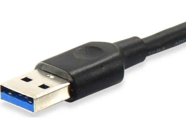 Equip 128345, 0,5 m, USB C, USB A, USB 3.2 Gen 1 (3.1 Gen 1), 5 Gbit/s, Sort