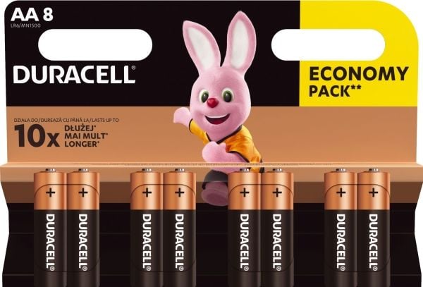 Duracell Basic AA / R6 1500mAh batteri 8 st.