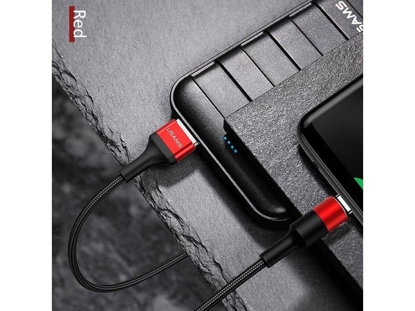 USAMS USB-A til USB-C-kabel 1,2 m svart (SJ221TC02)